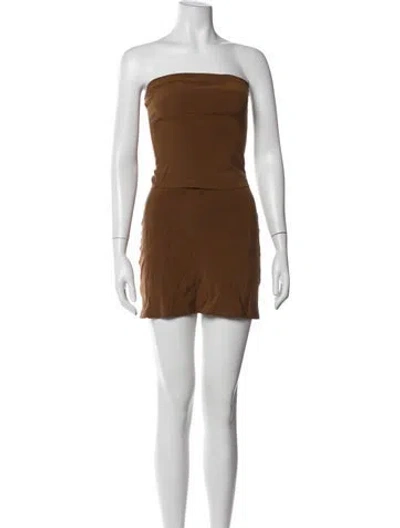 Pre-owned Anemos Skirt Set In Brown