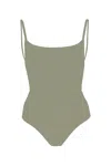 Anemos Square Neck Open Back One-piece In Laurel