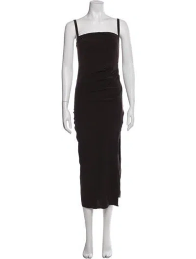 Pre-owned Anemos Square Neckline Long Dress In Purple