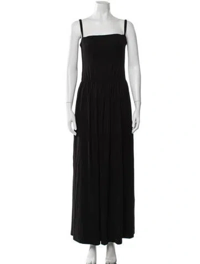 Pre-owned Anemos Square Neckline Long Dress W/ Tags In Black