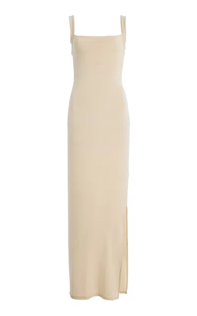 Anemos Square-neck Jersey Maxi Tank Dress In White