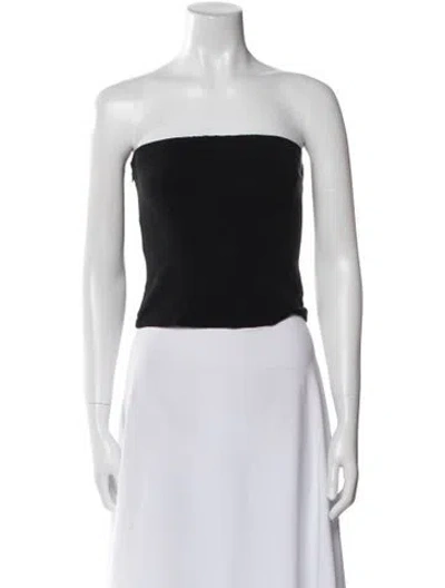 Pre-owned Anemos Strapless Crop Top In Brown