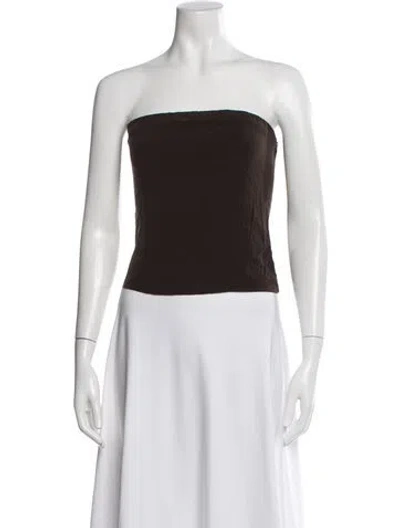Pre-owned Anemos Strapless Top In Brown