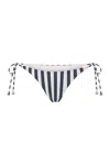 Anemos String Tie Bikini Bottom In Marine Vertical Stripes