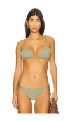 Anemos The Wrap Triangle Bikini Top In Green
