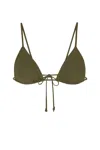 Anemos String Triangle Bikini Top In Green