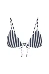Anemos String Triangle Bikini Top In Marine Vertical Stripes