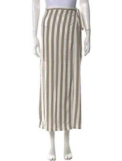 Pre-owned Anemos Striped Long Skirt In Neutrals