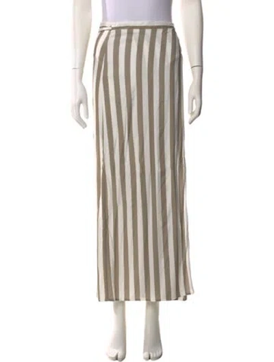 Pre-owned Anemos Striped Midi Length Skirt In Neutral