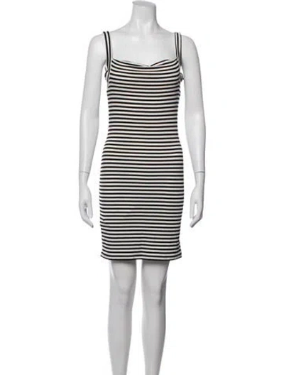 Pre-owned Anemos Striped Mini Dress W/ Tags In White