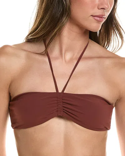 Anemos Sweetheart Halter Bikini Top In Brown