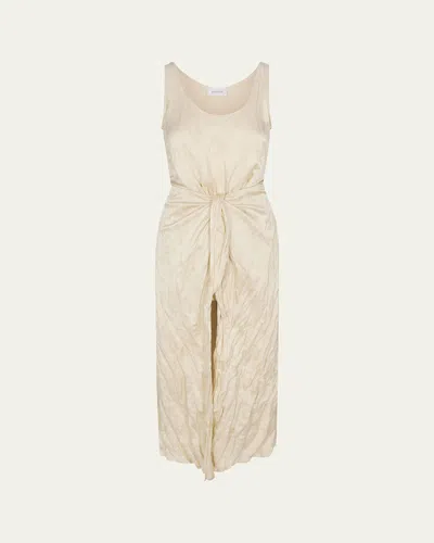 Anemos The D. K. Crinkle Wrap Midi Dress