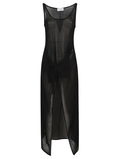 Anemos The Dk Wrap Midi Dress In Black