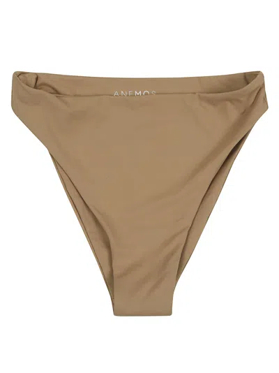 Anemos The Midi High Cut Bikini Bottom In Brown