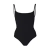 Anemos The Square Neck Open Back One-piece In Black