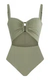 Anemos The Tortoise Ring Cutout One-piece Swimsuit In Green