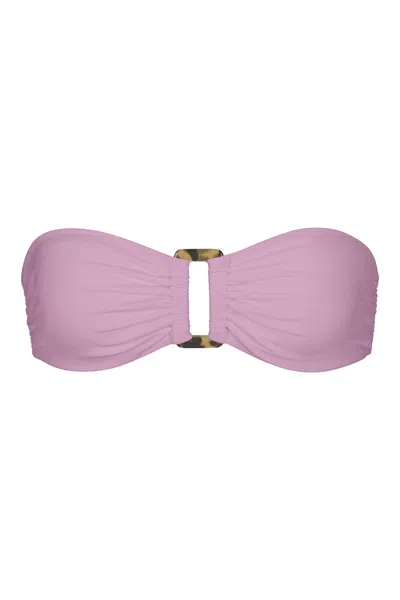 Anemos Tortoise Bandeau Bikini Top In Orchid