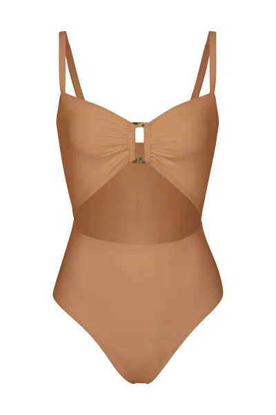 Anemos Tortoise Cutout One-piece In Brown
