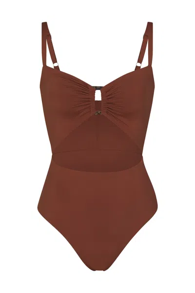 Anemos Tortoise Cutout One-piece In Brown