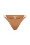 Anemos Tortoise Ring String Tie Bikini Bottom In Brown