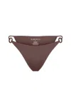 Anemos Tortoise Ring String Tie Bikini Bottom In Brown