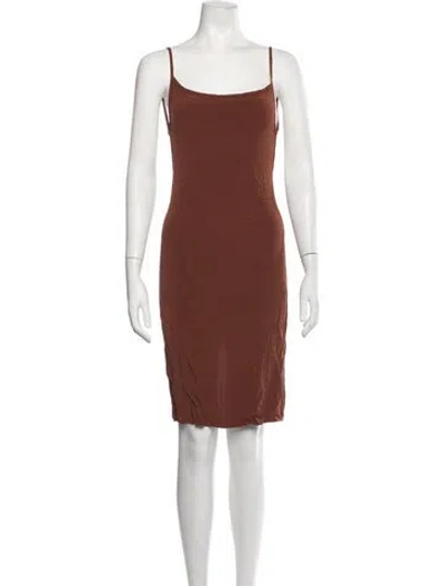 Pre-owned Anemos Vintage Mini Dress In Brown