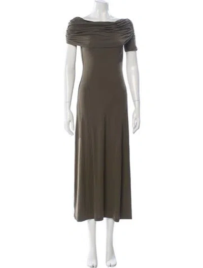 Pre-owned Anemos V-neck Long Dress W/ Tags In Green