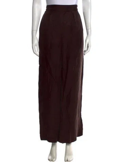Pre-owned Anemos Wide Leg Pants In Burgundy