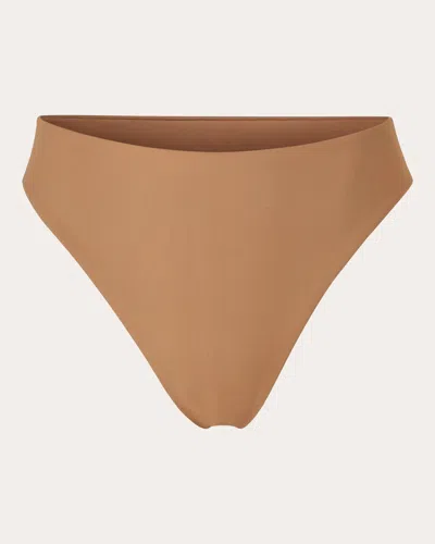 Anemos The Midi High-cut Bikini Bottom In Sandstone