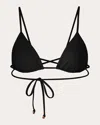 Anemos String Triangle Bikini Top In Black