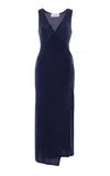 Anemos Wrap-effect Dress In Blue