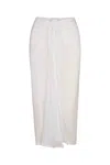 Anemos Wrap Midi Skirt Cover Up In Woven Cotton Gauze