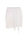 Anemos Wrap Mini Skirt Cover Up In Woven Cotton Gauze