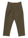 Anerkjendt Akjakob Pleated-front Trousers In Green