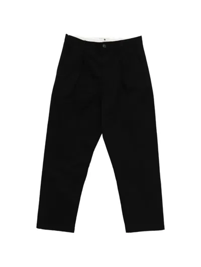 Anerkjendt Akjakob Pleated Straight-leg Trousers In Black