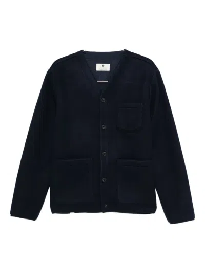 Anerkjendt Aksigurd Patch-pocket Cardigan In Blue