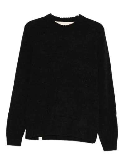 Anerkjendt Crew-neck Long-sleeve Sweatshirt In Black