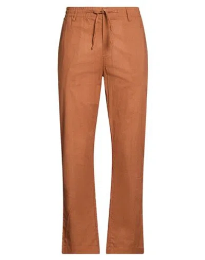 Anerkjendt Man Pants Brown Size Xs Cotton, Linen