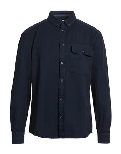 Anerkjendt Man Shirt Midnight Blue Size L Cotton