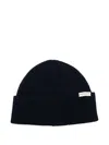 Anerkjendt Ribbed Wool Beanie In Black