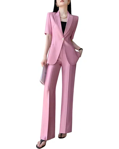 Anette 2pc Blazer & Pant Set In Pink