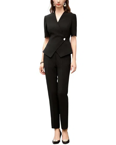 Anette 2pc Blazer & Pant Set In Black