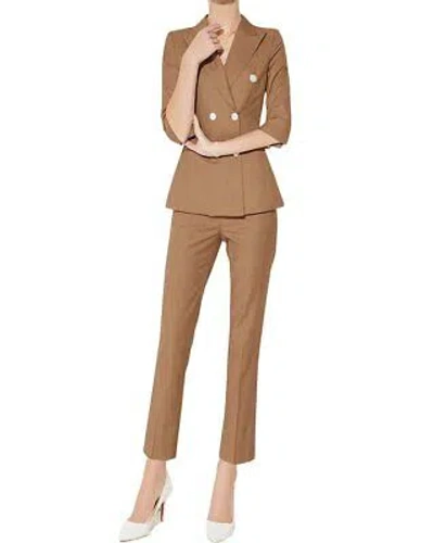 Pre-owned Anette 2pc Blazer & Pant Set Women's 8 In Brown