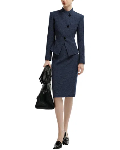Anette 2pc Blazer & Skirt In Blue