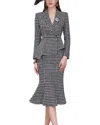 Anette 2pc Blazer & Skirt Set In Gray