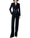 Anette 2pc Wool-blend Jacket & Pant Set In Blue