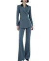 Anette 2pc Wool-blend Jacket & Pant Set In Blue