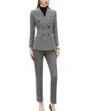 Anette Wool-blend Blazer In Gray