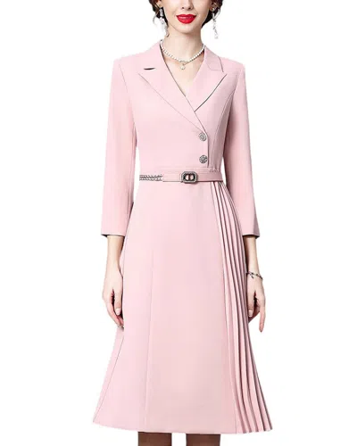 Anette 3/4 Sleeve Dress In Pink