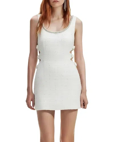 Anette Embellished Mini Dress In White